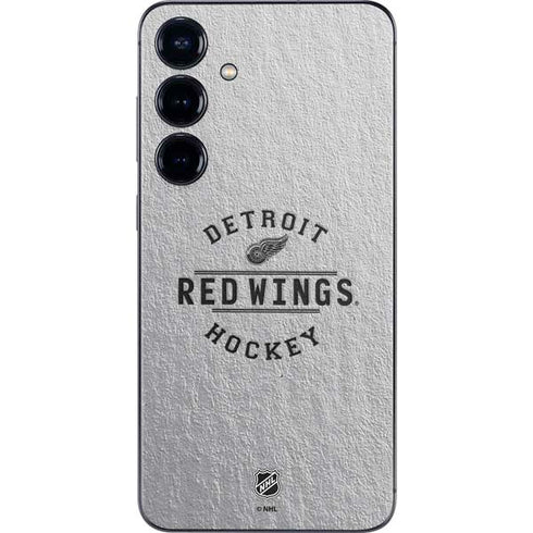 NHL Detroit Red Wings Black Text Galaxy S25 Skin